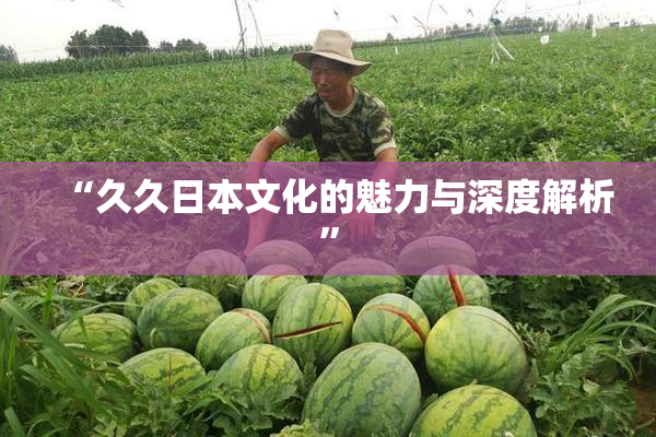“久久日本文化的魅力与深度解析”
