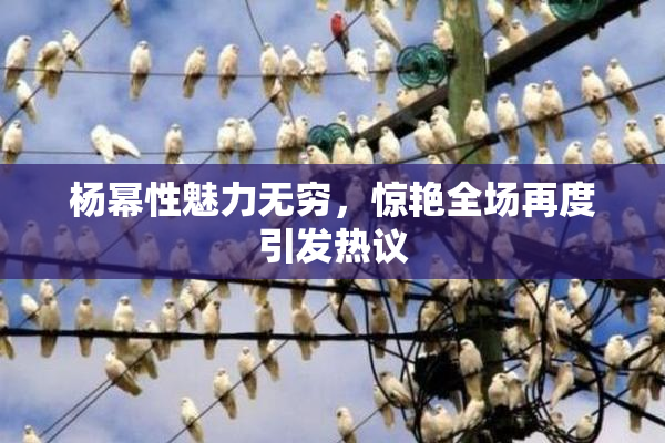 杨幂性魅力无穷，惊艳全场再度引发热议