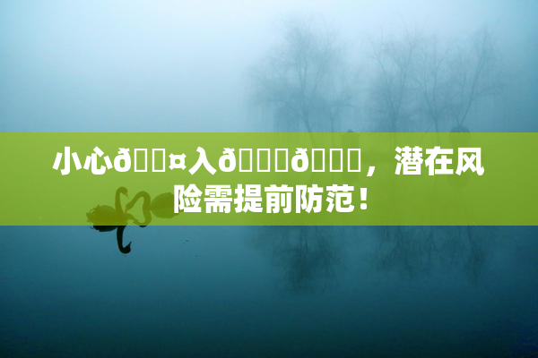 小心🐤入🍑🍑，潜在风险需提前防范！