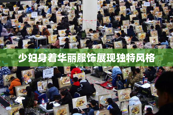 少妇身着华丽服饰展现独特风格