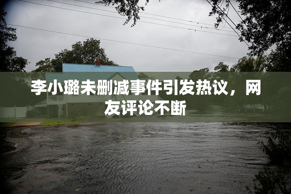 李小璐未删减事件引发热议，网友评论不断