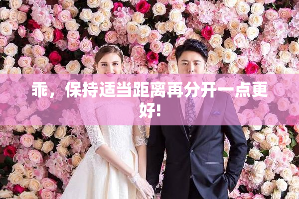 乖，保持适当距离再分开一点更好!