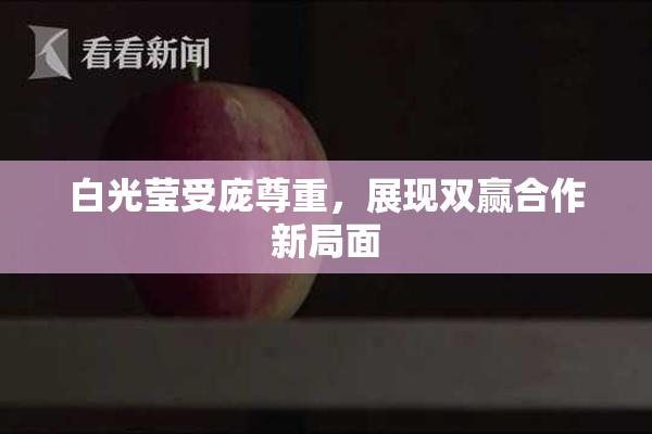 白光莹受庞尊重，展现双赢合作新局面