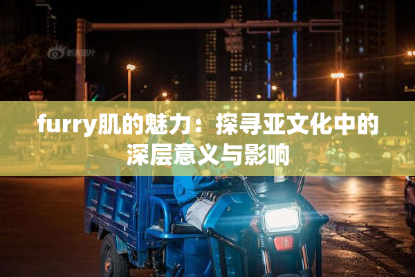 furry肌的魅力：探寻亚文化中的深层意义与影响