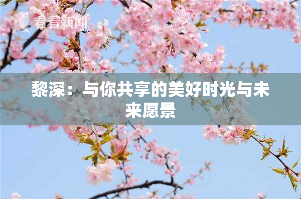 黎深：与你共享的美好时光与未来愿景