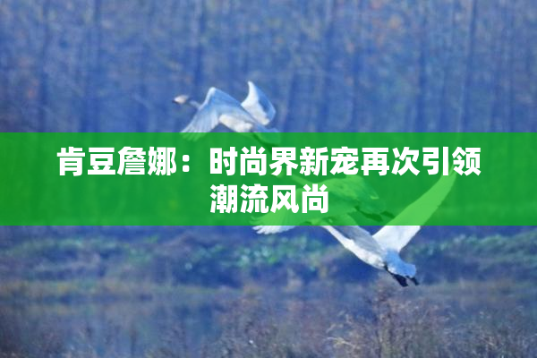 肯豆詹娜：时尚界新宠再次引领潮流风尚