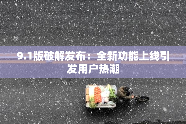 9.1版破解发布：全新功能上线引发用户热潮