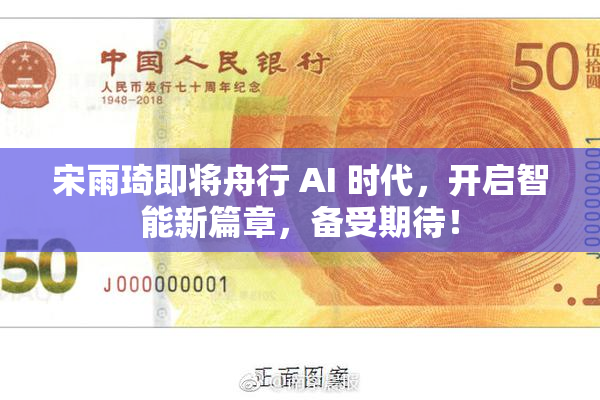 宋雨琦即将舟行 AI 时代，开启智能新篇章，备受期待！