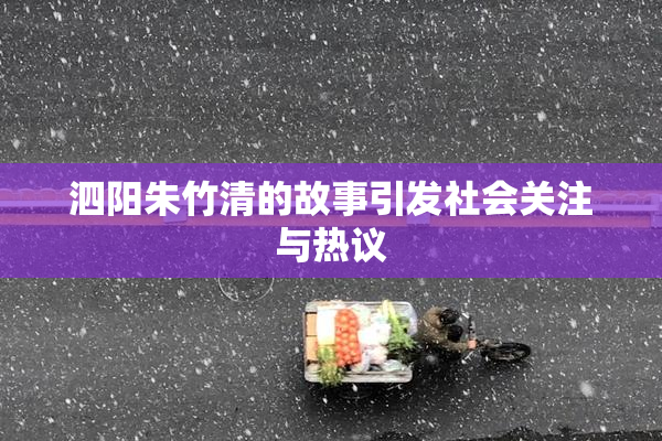 泗阳朱竹清的故事引发社会关注与热议