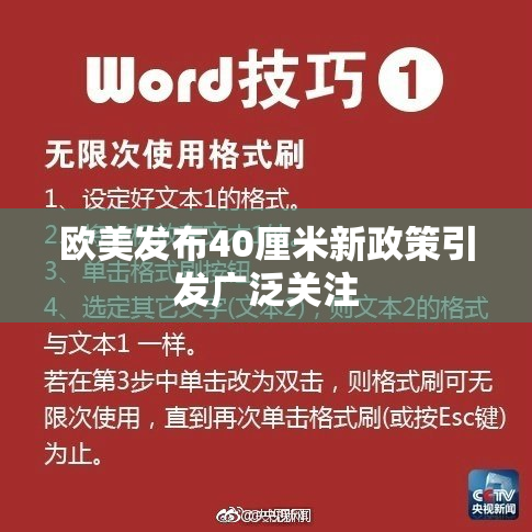欧美发布40厘米新政策引发广泛关注