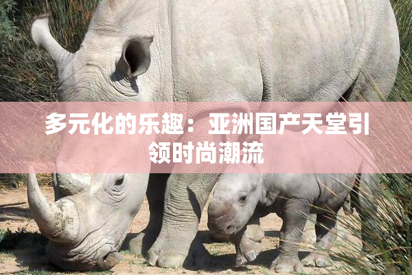 多元化的乐趣：亚洲国产天堂引领时尚潮流