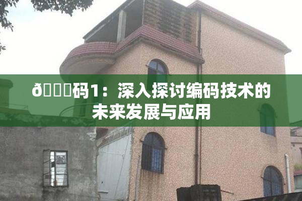 🈚码1：深入探讨编码技术的未来发展与应用