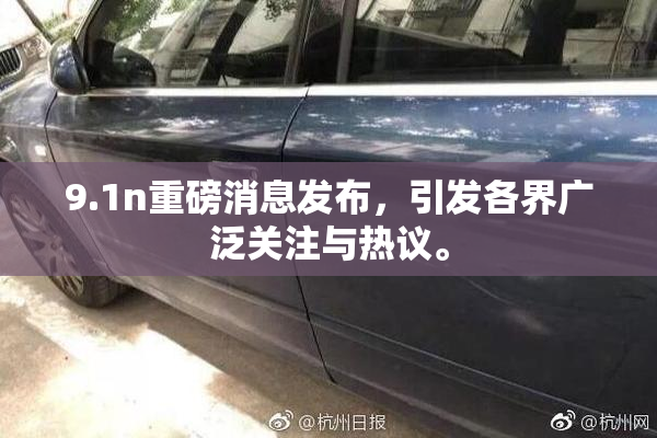 9.1n重磅消息发布，引发各界广泛关注与热议。