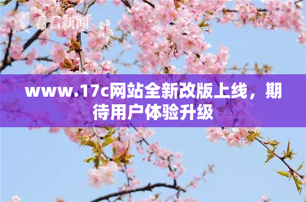 www.17c网站全新改版上线，期待用户体验升级