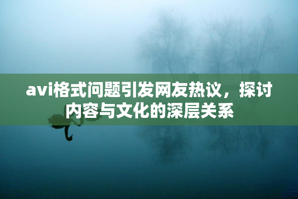 avi格式问题引发网友热议，探讨内容与文化的深层关系
