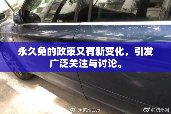 永久免的政策又有新变化，引发广泛关注与讨论。