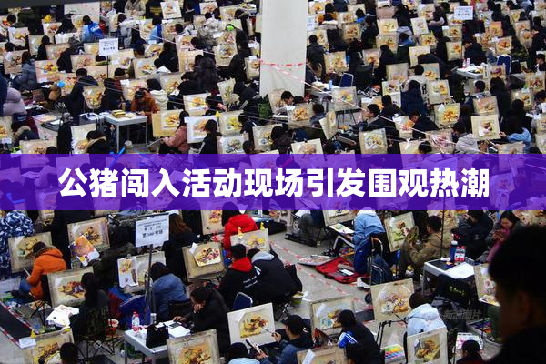公猪闯入活动现场引发围观热潮