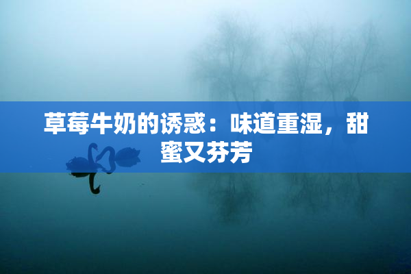 草莓牛奶的诱惑：味道重湿，甜蜜又芬芳