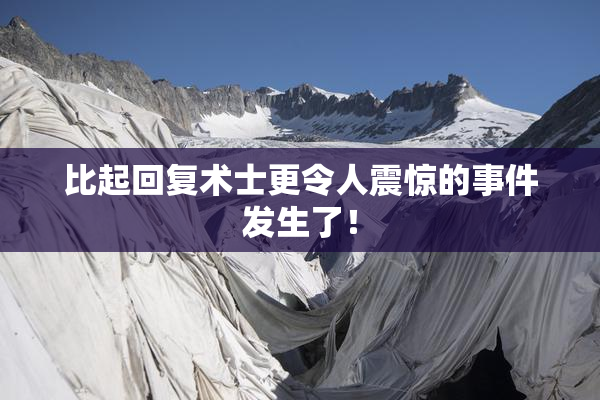 比起回复术士更令人震惊的事件发生了！