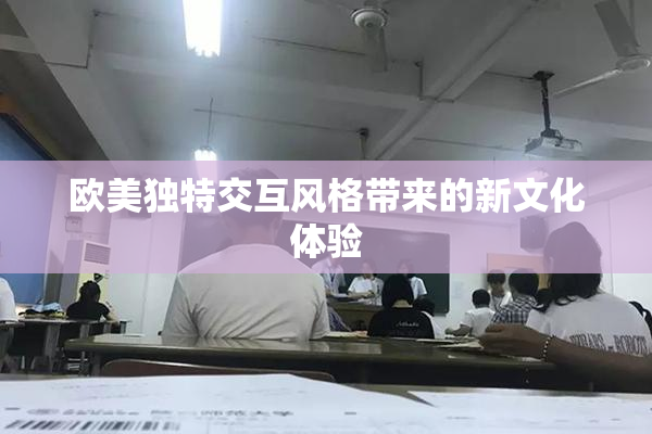 欧美独特交互风格带来的新文化体验