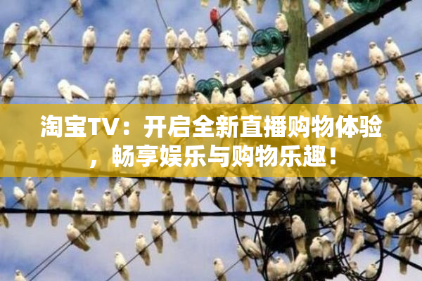 淘宝TV：开启全新直播购物体验，畅享娱乐与购物乐趣！