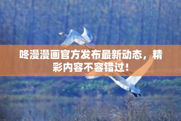咚漫漫画官方发布最新动态，精彩内容不容错过！