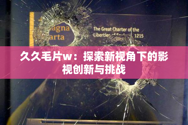 久久毛片w：探索新视角下的影视创新与挑战