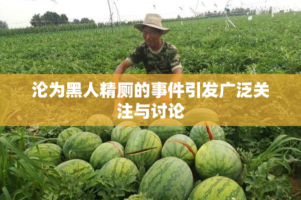 沦为黑人精厕的事件引发广泛关注与讨论