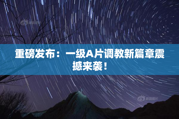 重磅发布：一级A片调教新篇章震撼来袭！