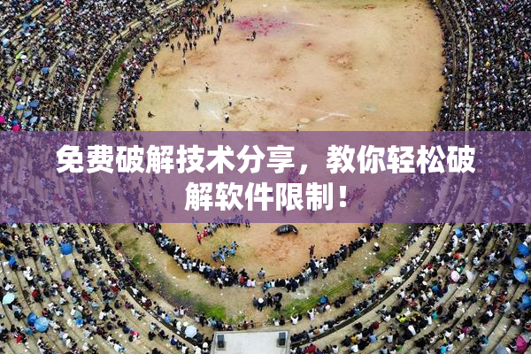 免费破解技术分享，教你轻松破解软件限制！