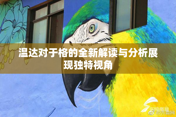 温达对于格的全新解读与分析展现独特视角