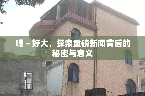 嗯～好大，探索重磅新闻背后的秘密与意义