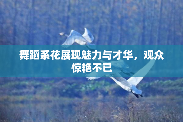 舞蹈系花展现魅力与才华，观众惊艳不已