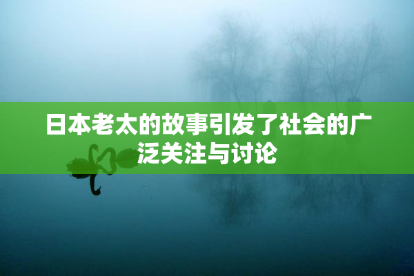 日本老太的故事引发了社会的广泛关注与讨论