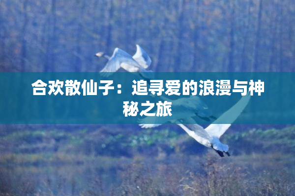 合欢散仙子：追寻爱的浪漫与神秘之旅