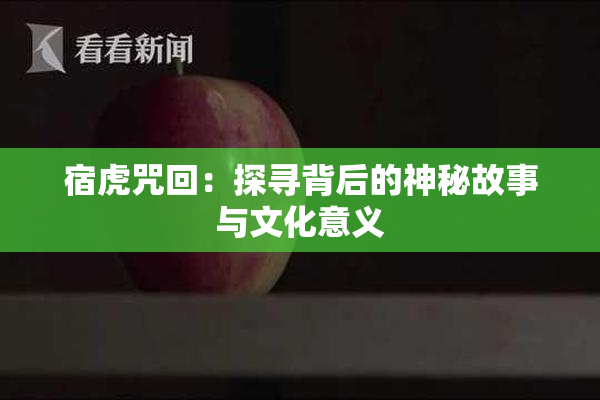 宿虎咒回：探寻背后的神秘故事与文化意义
