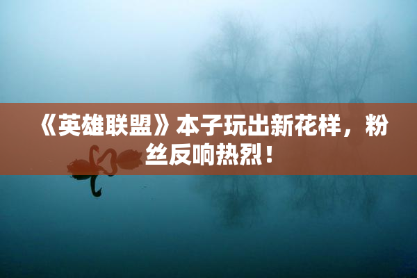 《英雄联盟》本子玩出新花样，粉丝反响热烈！