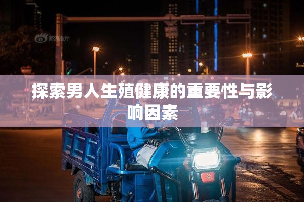 探索男人生殖健康的重要性与影响因素
