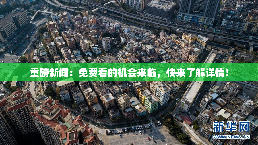 重磅新闻：免费看的机会来临，快来了解详情！