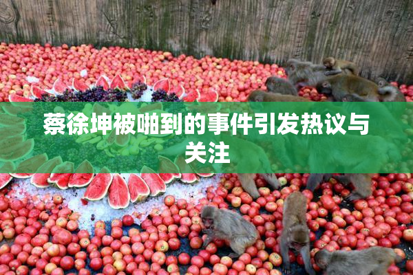 蔡徐坤被啪到的事件引发热议与关注