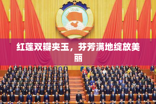 红莲双瓣夹玉，芬芳满地绽放美丽